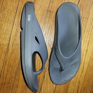 Oofos Original men's Flip-Flops Sandals US 13 Grey Eva Recovery Thong Shoes